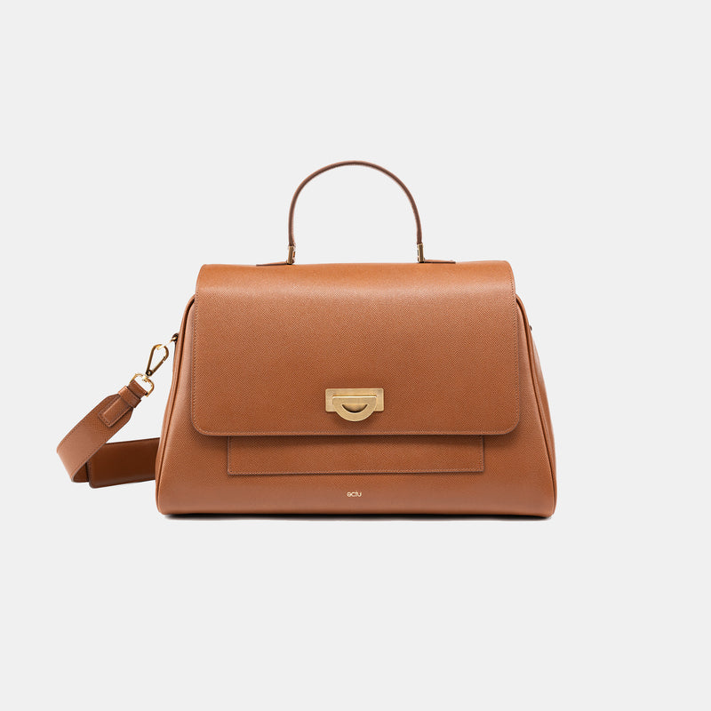 Palermo Italian Leather Weekender in Acorn