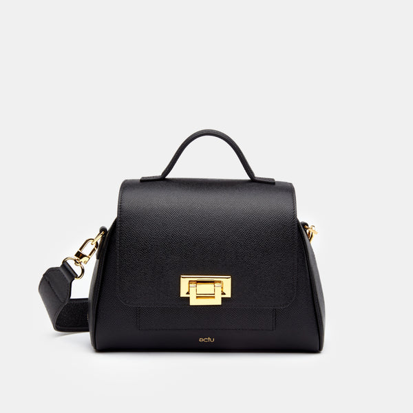 Mini Palermo Italian Leather Crossbody In Black