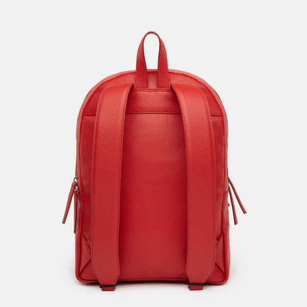 Brooklyn Italian Leather Backpack in Cranberry