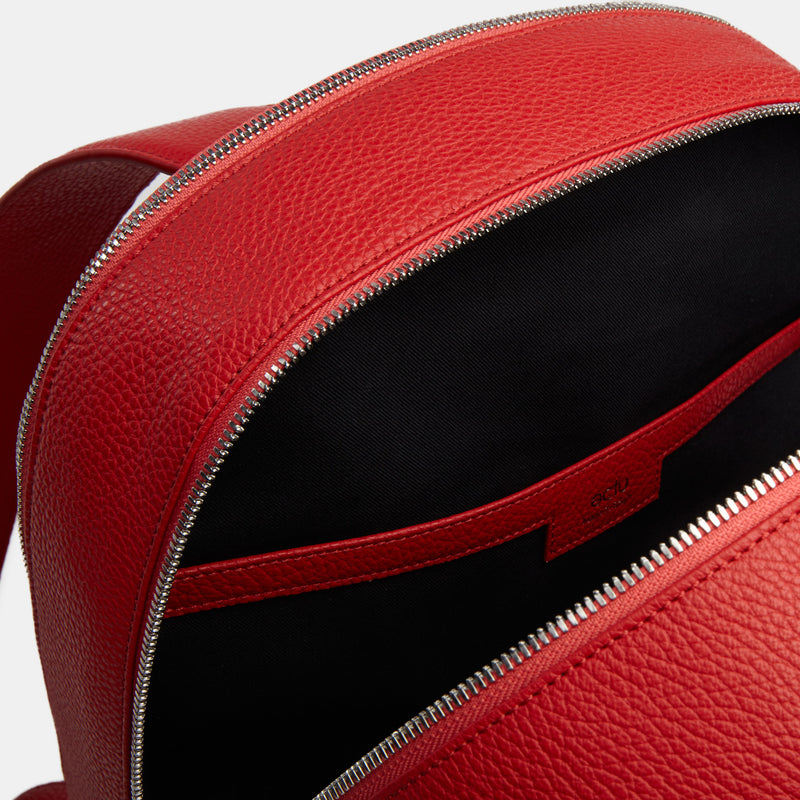 Brooklyn Italian Leather Backpack in Cranberry – ectu
